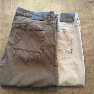 Bundle of 2 Linksoul 5-Pocket Bamboo Stretch Mens Pants 36 x 30